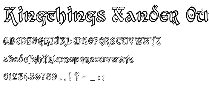 Kingthings Xander Outline font